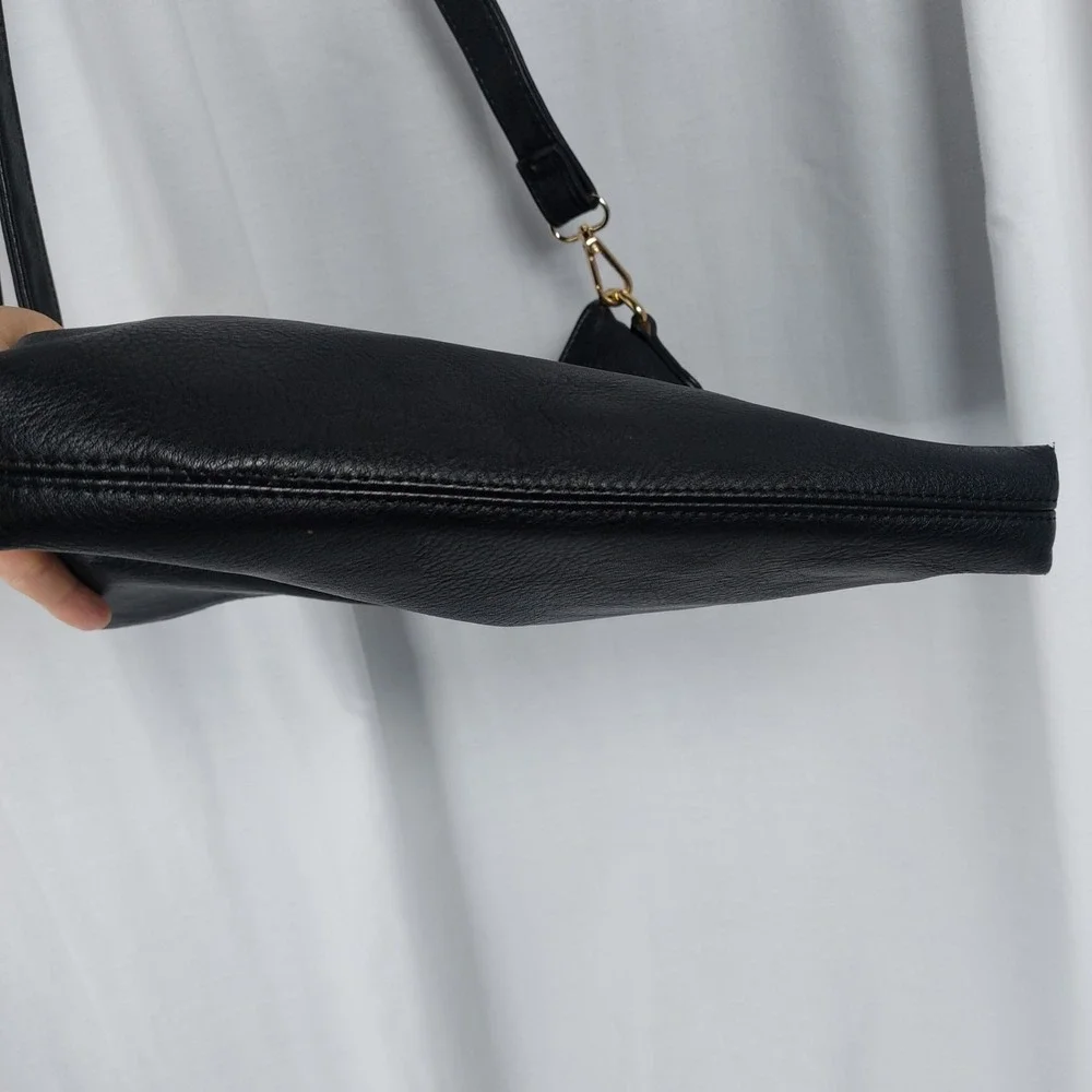 Jen &‎ Co Vegan Crossbody Bag Purse Black Adjustable Strap Organize *READ